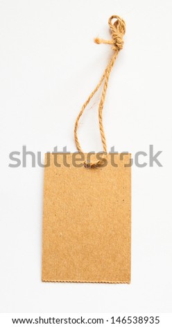 Eco tags isolated on white background