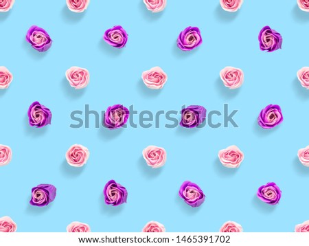 Picture of roses on a blue background