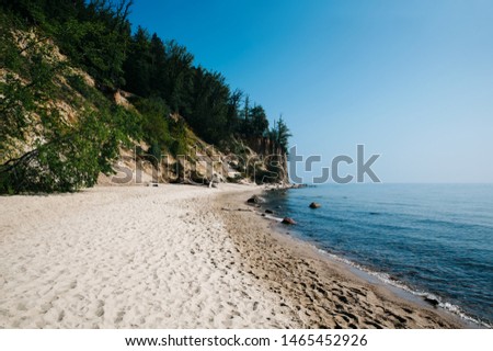Beautiful coast of the Baltic Sea. Gdynia, Poland. Natural background Royalty-Free Stock Photo #1465452926
