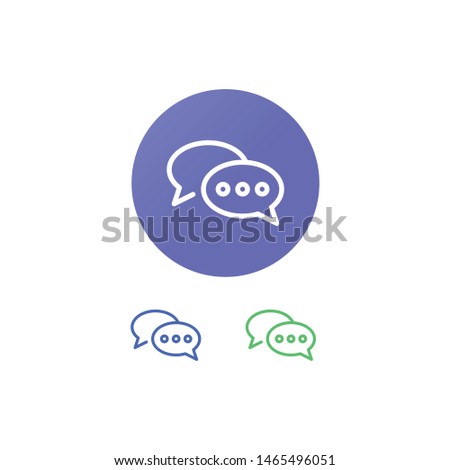 Chat Bubble Vector Illustration, outline icon. EPS 10