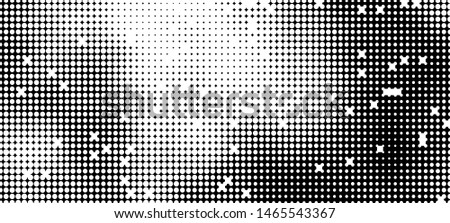 Abstract halftone pattern formed by black and white circles of different size.Vector illustration of a dotted background. The image format is suitable for printing on a mug.