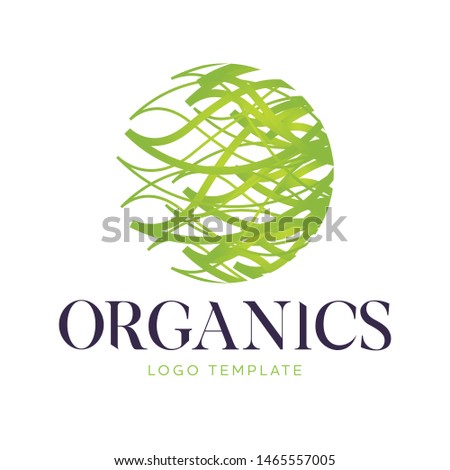 Organics logo template, ecology logo concept