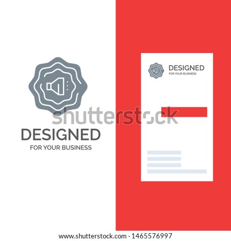 Acoustic Grey Logo Design and Business Card Template. Vector Icon Template background