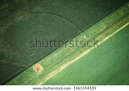 Abstract Aerial of Farmland Plainsboro