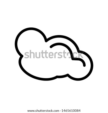 Cloud isolated on white background ,Thin line icon ,Vector Illustration for symbol web or app stock 