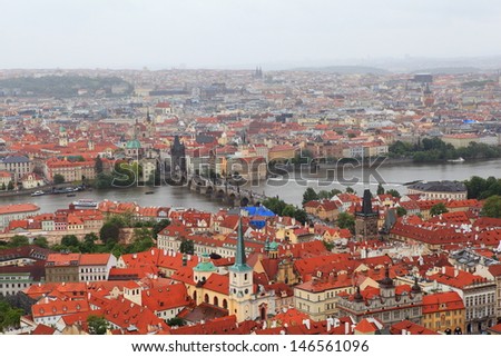 Prague is the capital and largest city of the Czech Republic. Royalty-Free Stock Photo #146561096