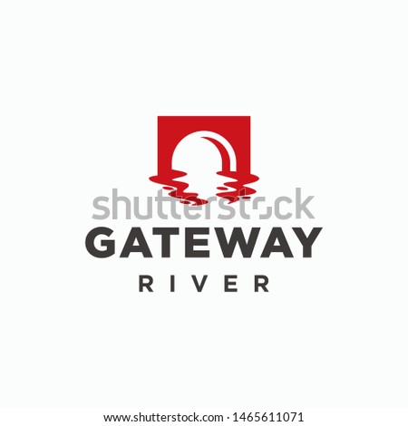 Gateway river logo design template - vector
