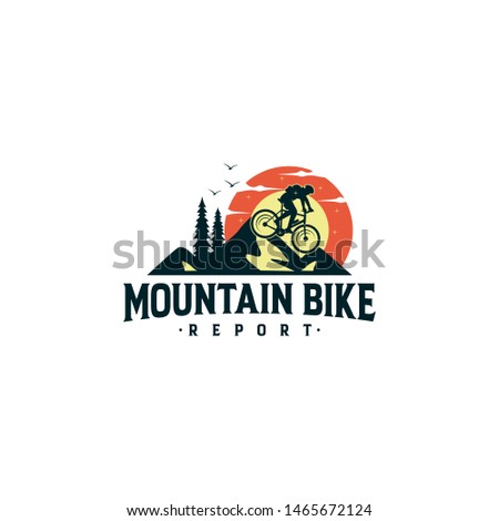 Mountain Bike Logo Vector Template