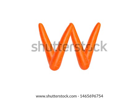 carrot alphabet isolated on white background 