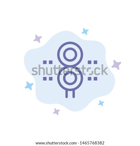 Sign, Station, Traffic, Train, Transportation Blue Icon on Abstract Cloud Background. Vector Icon Template background