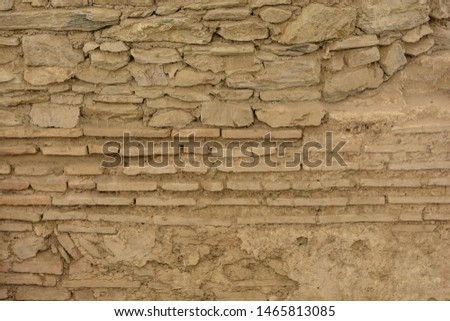 Antique natural historical stonewall background