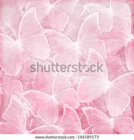 Pink Background with butterfly