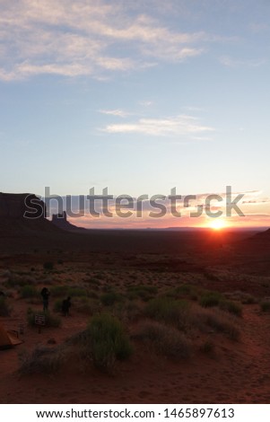 Sunrise over Monument Valley National park Utah