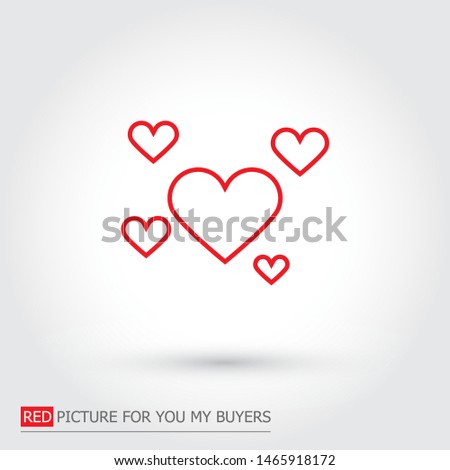 hearts icon vector . Lorem Ipsum Illustration design