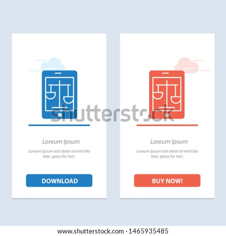 Court, Internet, Law, Legal, Online  Blue and Red Download and Buy Now web Widget Card Template. Vector Icon Template background