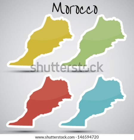 stickers in form of Morocco 