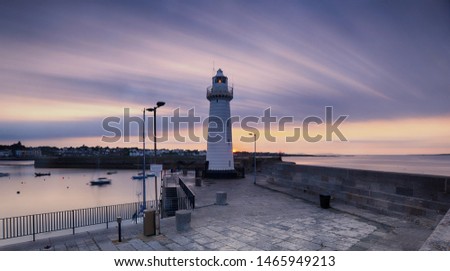 Donaghadee lighthouse, co. down coastline, sea,boats, seascape