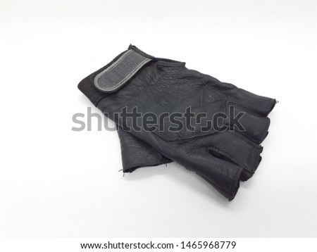 Safety Bicycle or Bike Sport Glove for Flexible Human Hand Gestures in White Isolated Background