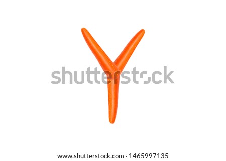 carrot alphabet isolated on white background 
