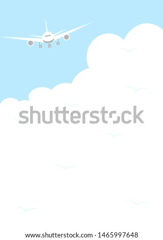 illustration of airplane in the sky