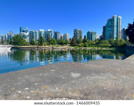Skyline of the coast of Vancouver.