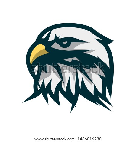 Eagle head minimalist logo design. Eagle head vector illustration 