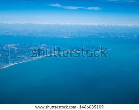 Aerial view of Tampa, st petersburg and clearwater in Florida, USA
