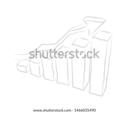 vector illustration for a business graph with white background
