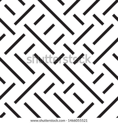 Texture with black bands. Vector seamless pattern.  Monochrome geometric pattern. 