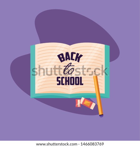 Back to school design, Education learning knowledge study class and lesson theme Vector illustration