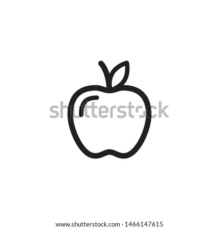 Apple icon vector. Apple fruit symbol illustration. Flat design style on white background. Royalty-Free Stock Photo #1466147615