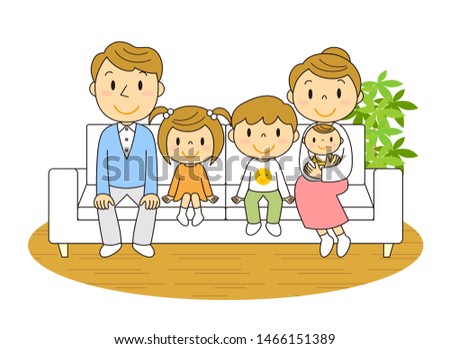 Person Family Lovely Illustration Cartoon