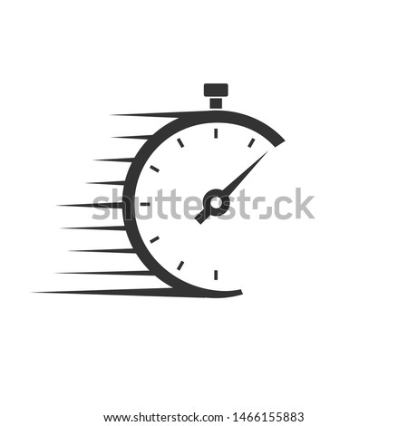 Fast delivery vector icon with timer Royalty-Free Stock Photo #1466155883