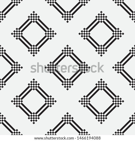  Vector seamless pattern. Modern stylish texture. Repeating geometric tiles with squares.