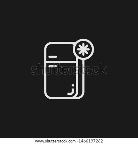 Outline refrigerator vector icon. Refrigerator illustration for web, mobile apps, design. Refrigerator vector symbol.