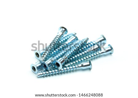 Screws isolated on white close up view - Image 