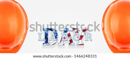 Flyer, Labor day sale promotion advertising. American labor day wallpaper. Discount, Design template. Copy space.