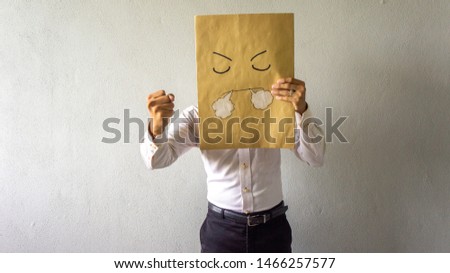 Angry or stressful businessman concept.