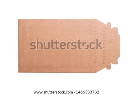 Brown cardboard envelope, mock up, set, isolated