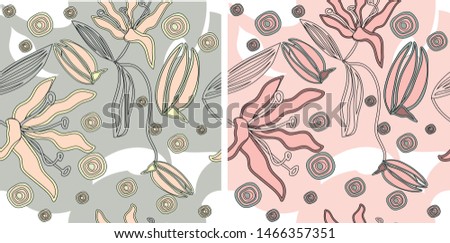 Vector seamless floral pattern, print, RGB