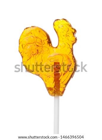 Candy Lollipop cock on a stick isolated on white background