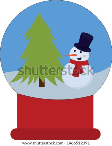 Christmas toy, illustration, vector on white background.