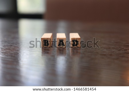 alphabet block on the table