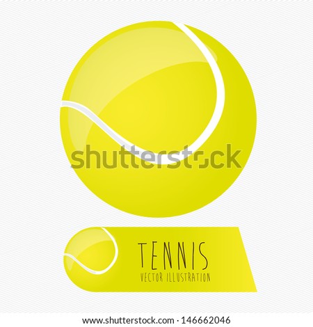 tennis ball over white background vector illustration 