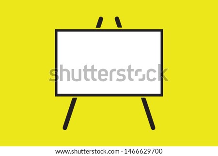 Vector Whiteboard icon design element illustration on yellow background