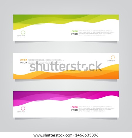 Vector abstract banner design web template. Collection of abstract gradient banners. Fluid gradient for minimal banners, letterhead, story board, flyer, poster, presentation and print media.