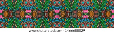 Ethnic embroidery. Seamless aztec pattern. Navajo retro style. Seamless cherokee print. Boho mayan ornament. Vintage patchwork. Black, cyan, pink, green, gold ethnic embroidery.