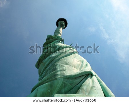 Photographs taken of the statue of liberty during a trip to New York
