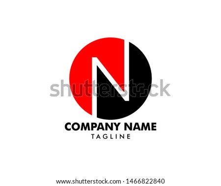 Initial Letter N Logo Template Design