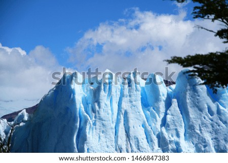 A close up from the ice fields of Perito Moreno Glacier, Argentina. 